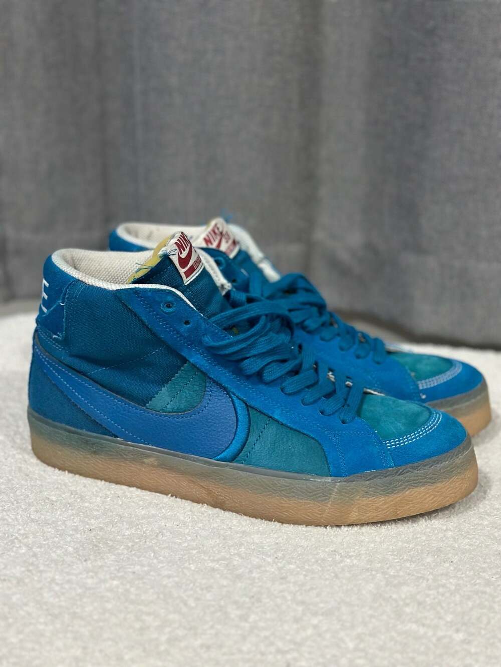 Nike SB Zoom Blazer Mid Premium Plus 'Green Abyss' Skate Shoes 9.5us